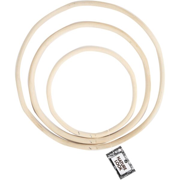 Bamboe Ringen 15,3-25,5 cm Naturel 3 stuks - Afbeelding 3