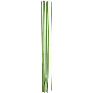 Bloemsteeldraad 30 cm lang 2 mm dik groen gecoat 20 stuks