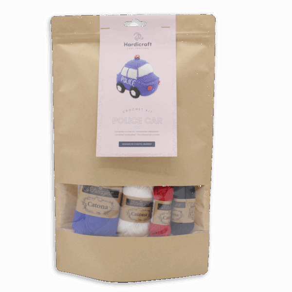 DIY Haakpakket - Politie Auto - Afbeelding 4