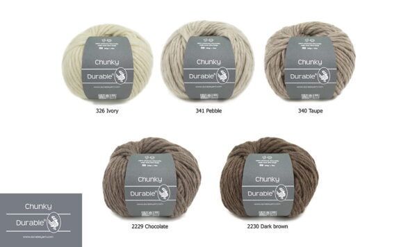 Durable Chunky Wool brei- en haakgaren 326 Ivory - Afbeelding 3