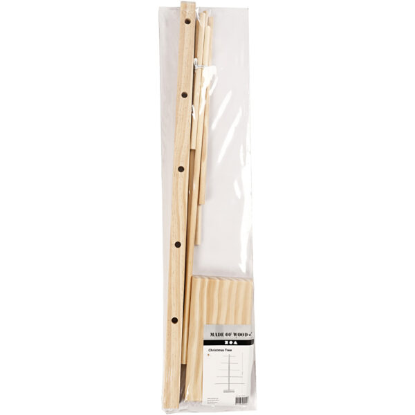 Houten kerstboom 53 cm hoog - Afbeelding 3