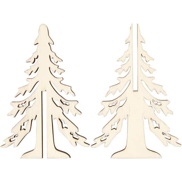 Kleine houten kerstboom 12,5 x 8,5 cm - Afbeelding 4