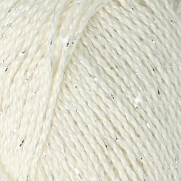 Scheepjes Catona Shine 50g - 105-S Bridal White - Silver - Afbeelding 2