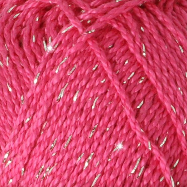 Scheepjes Catona Shine 50g - 114-S Shocking Pink  - Silver - Afbeelding 2