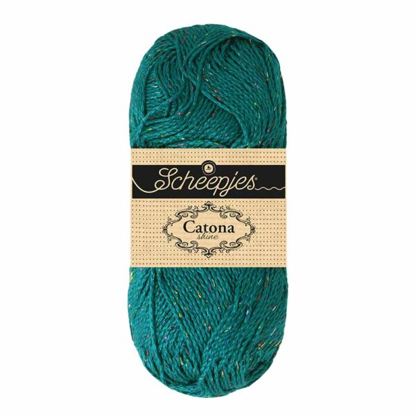 Scheepjes Catona Shine 50g - 401-R Dark Teal - Rainbow