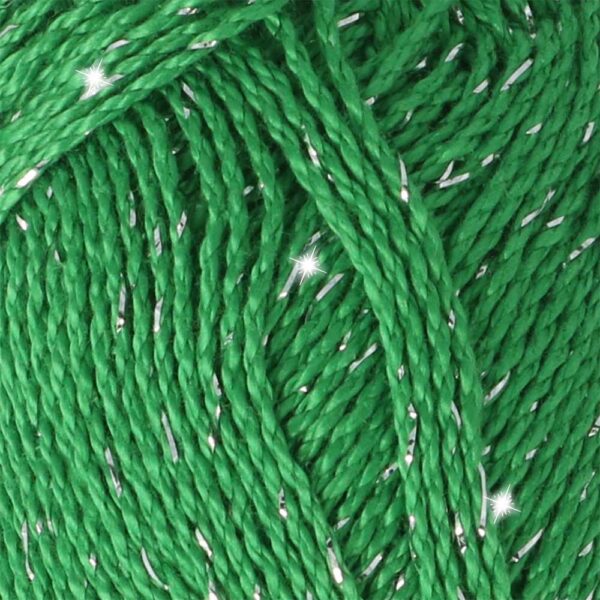Scheepjes Catona Shine 50g - 515-S Emerald - Silver - Afbeelding 2