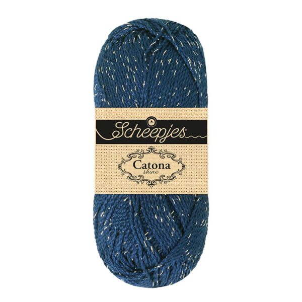 Scheepjes Catona Shine 50g - 527-S Midnight - Silver