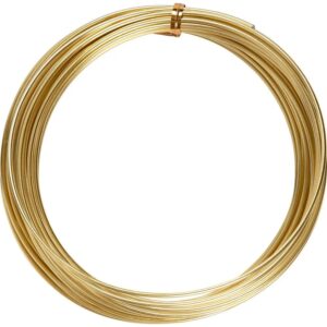 Rol Aluminium draad goud, 10M, 2 mm
