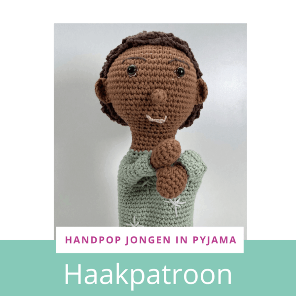 Haakpatroon handpop jongen in pyjama