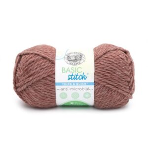 Lion Brand Basic Stitch Antimicrobial Thick & Quick Yarn Clay