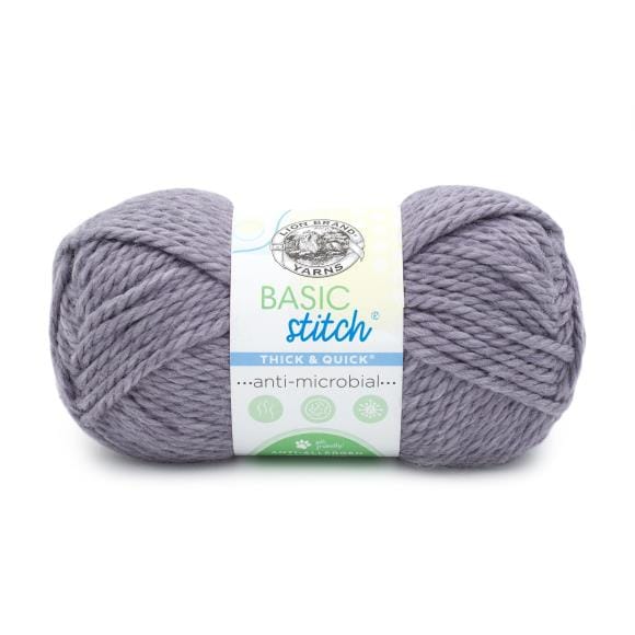 Lion Brand Basic Stitch Antimicrobial Thick & Quick Yarn Lavender M