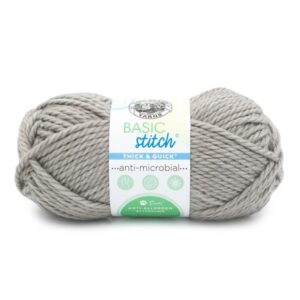 Lion Brand Basic Stitch Antimicrobial Thick & Quick Yarn Cement