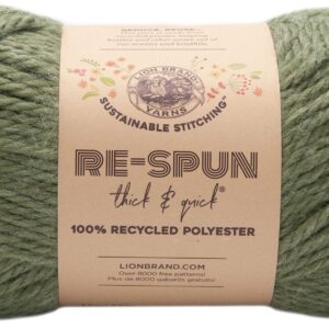 Lion Brand Re-Spun Thick & Quick Yarn Evergreen