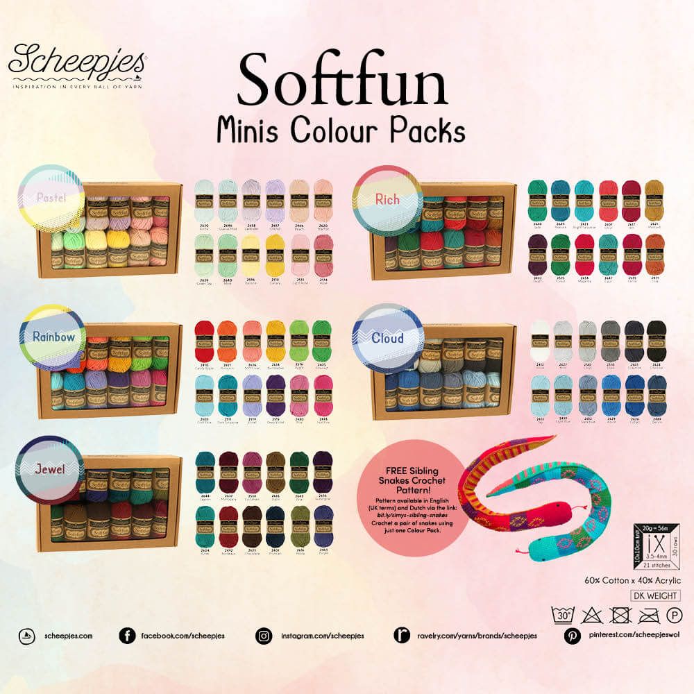 Scheepjes Softfun colour pack 12x20g Pastel - Afbeelding 2