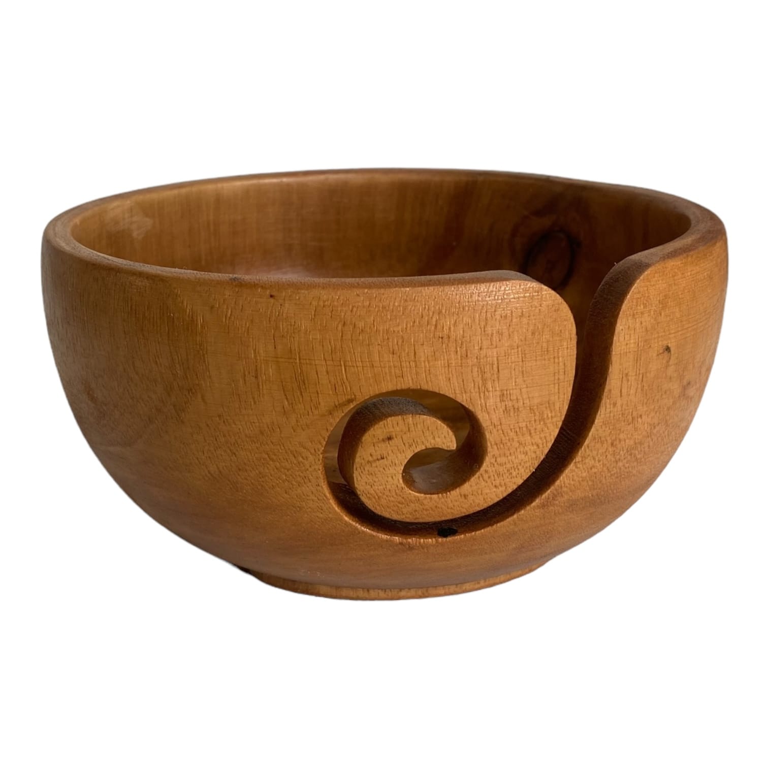 Haked Yarn Bowl Hout Handgemaakt Licht - Afbeelding 3
