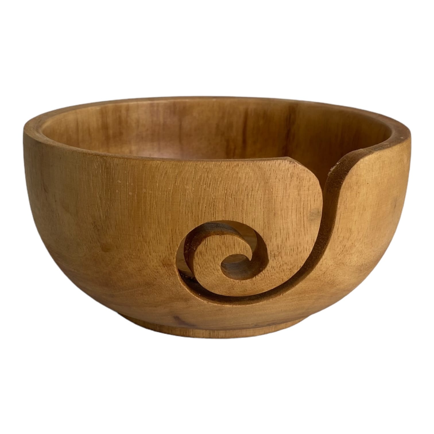 Haked Yarn Bowl Hout Handgemaakt Licht - Afbeelding 5