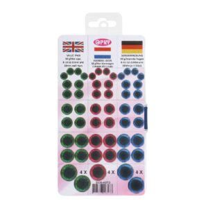 Veiligheidsoogjes Glitter 8-18mm Assorti