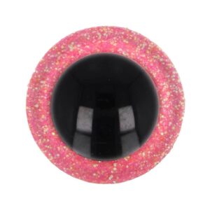 Veiligheidsoogjes Glitter 10mm Roze (5 paar)