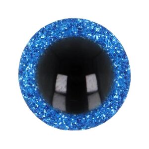 Veiligheidsoogjes Glitter 12mm Blauw (5 paar)