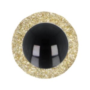 Veiligheidsoogjes Glitter 12mm Goud (5 paar)
