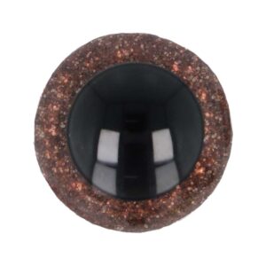 Veiligheidsoogjes Glitter 15mm Bruin (5 paar)