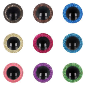 Veiligheidsoogjes Glitter 15mm prijs per stuk