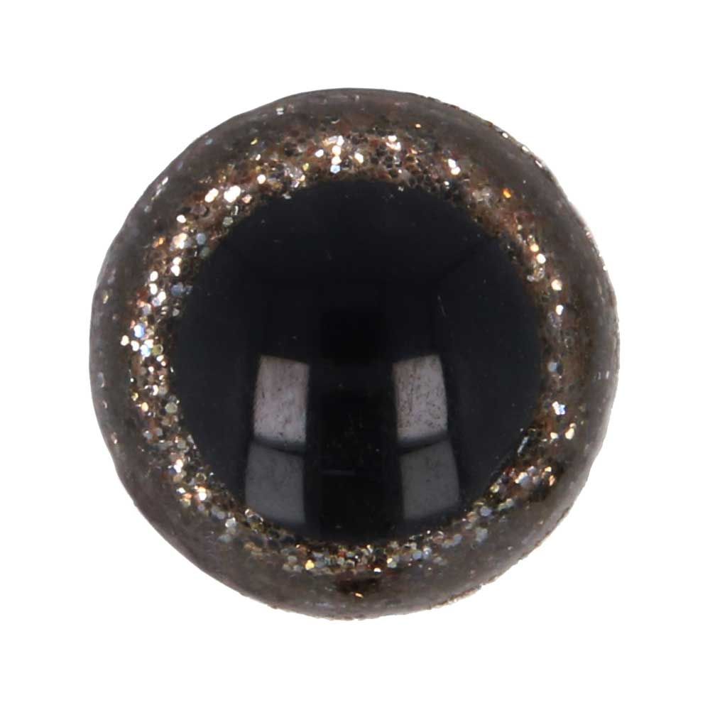 Veiligheidsoogjes Glitter 15mm Zilver (5 paar)