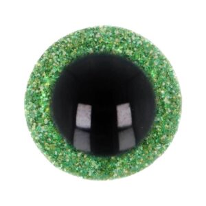 Veiligheidsoogjes Glitter 18mm Groen (3 paar)