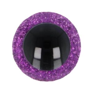 Veiligheidsoogjes Glitter 18mm Paars (3 paar)