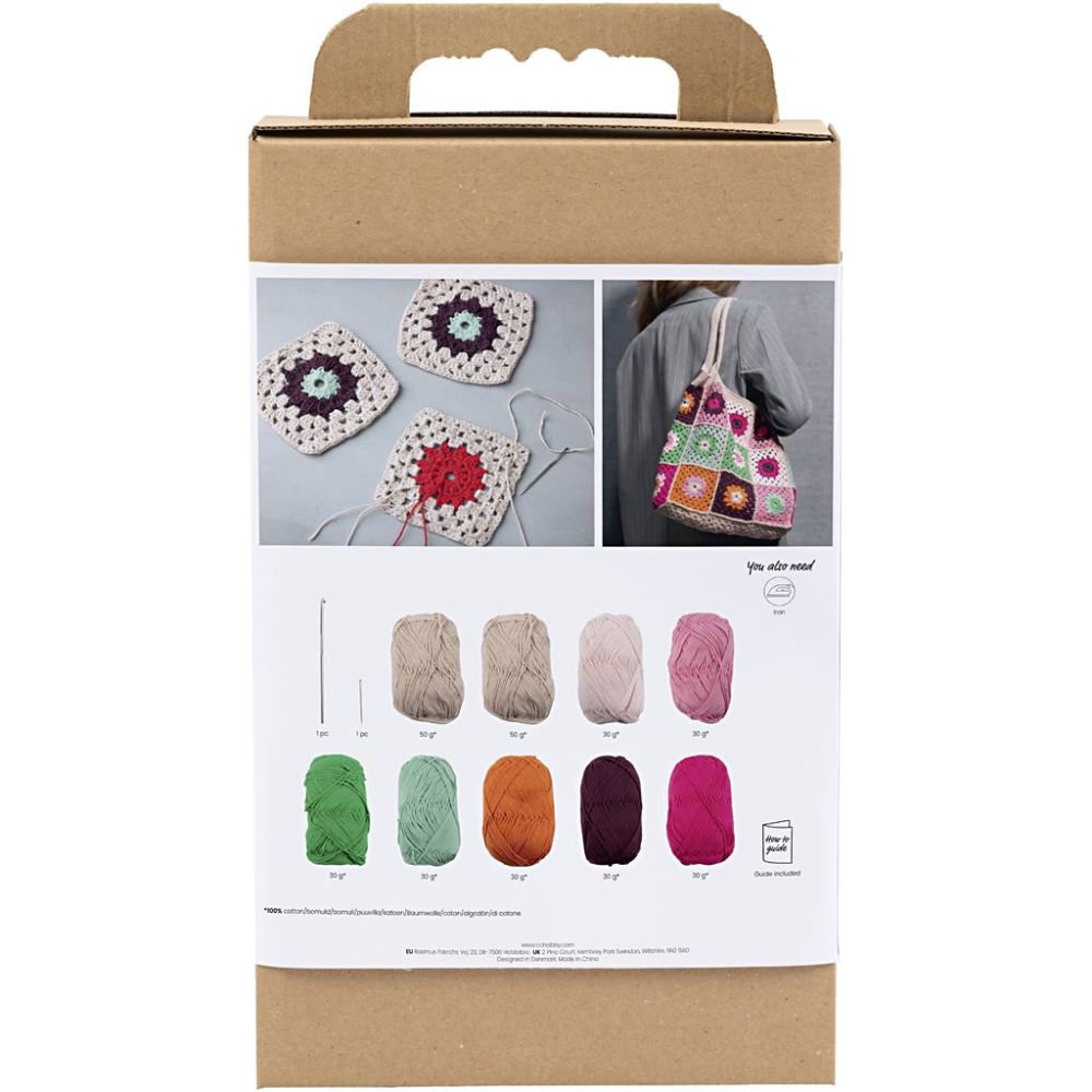 977894 Creativ Company Hobbyset Haken tas granny squares - Afbeelding 4